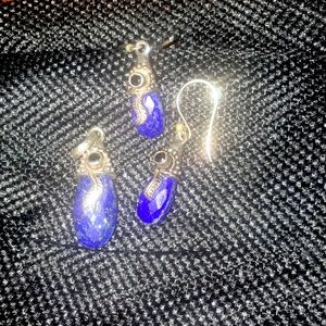 RESERVED-  Cleopatra’s earrings /pendant genuine gems & 925